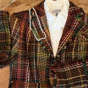 TRÈS JOLIE Tweed Jacket, Wool Blend, Size 8